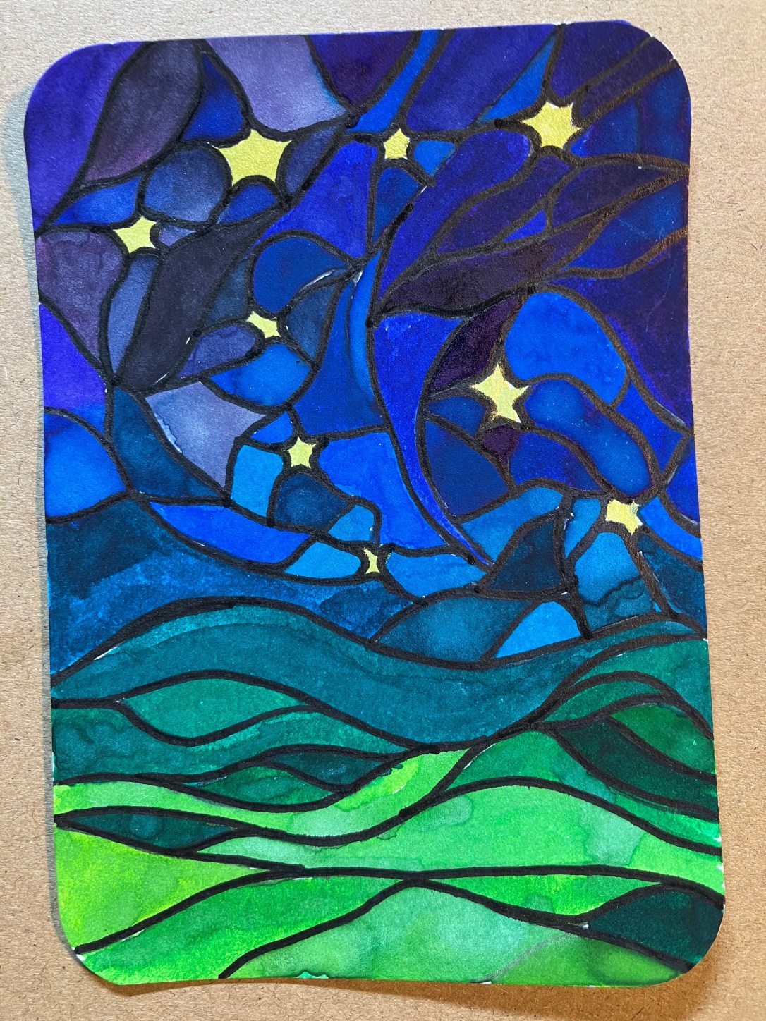 New Moon — A Stained Glass Sky