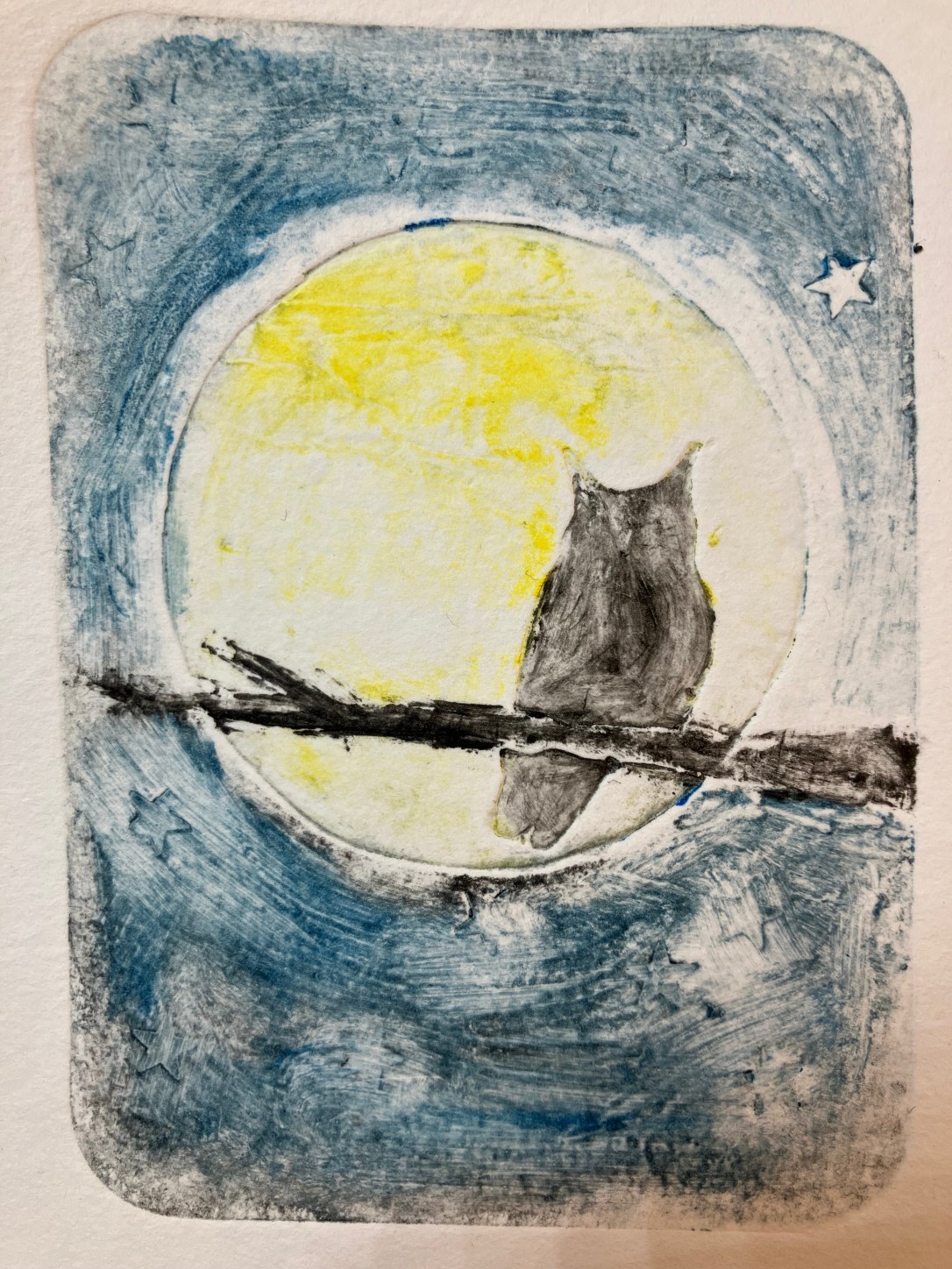 Full Moon Art Card – When Winter Begins to Break